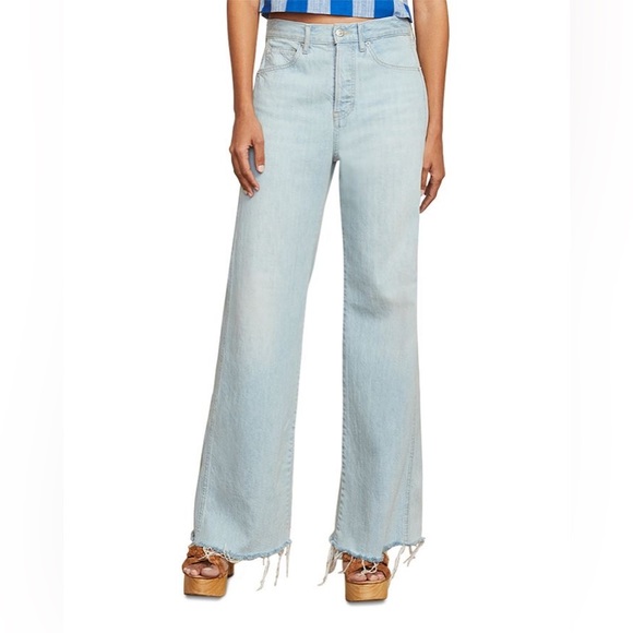 Veronica Beard Denim - Veronica Beard Taylor High Rise Wide Leg Jeans Size 23 Aire